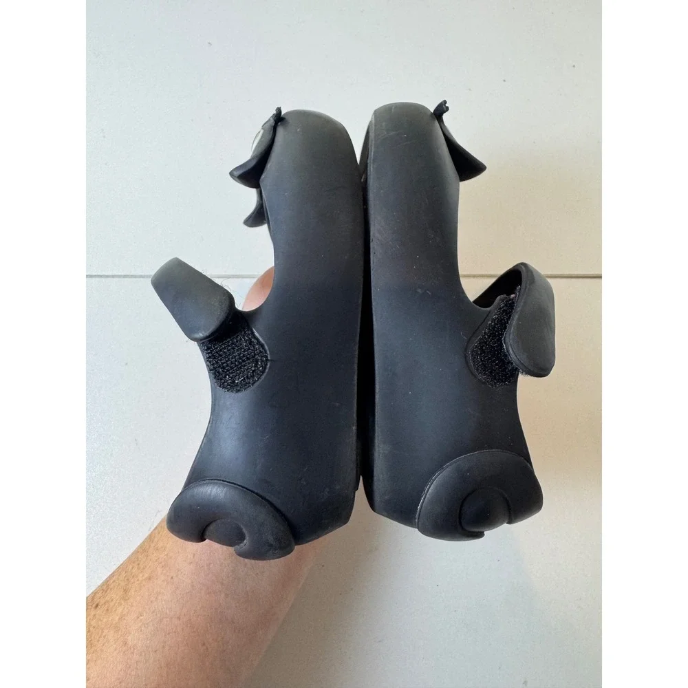 Mini Melissa Black Cat Mary Jane Shoes Kids‎ Size 9 Jelly Paw Print Insole